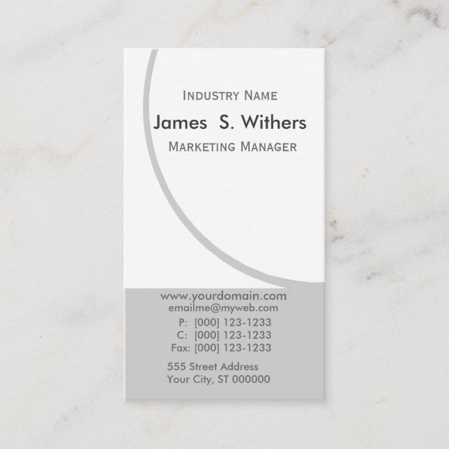 Geschäftsdesign Vorskalender Circular Motion Name Visitenkarte (Vorderseite)