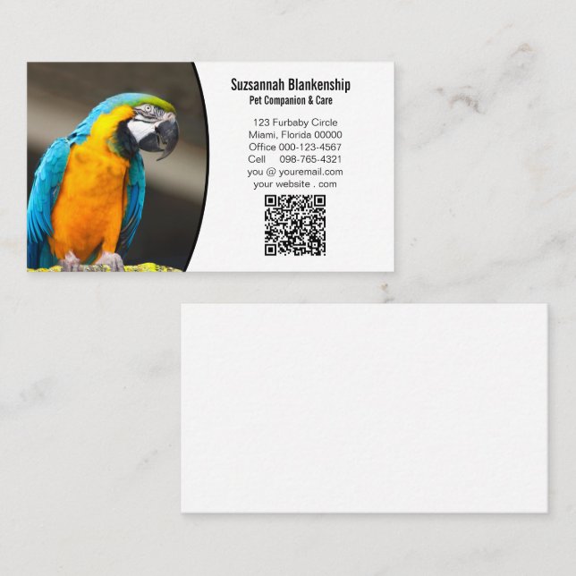 Geschäftsdetails mit QR-Code und benutzerdefiniert Visitenkarte (Vorne/Hinten)