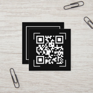 Geschäftsfirma QR-Code-Scan Minimalistisch Quadratische Visitenkarte