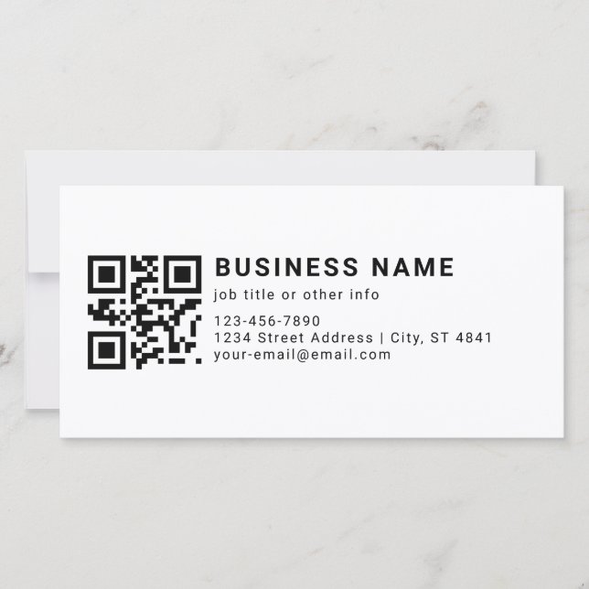 Geschäftsfördernder QR-Code Dankeskarte (Vorderseite)
