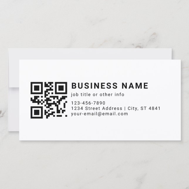 Geschäftsfördernder QR-Code Feiertagskarte (Vorderseite)