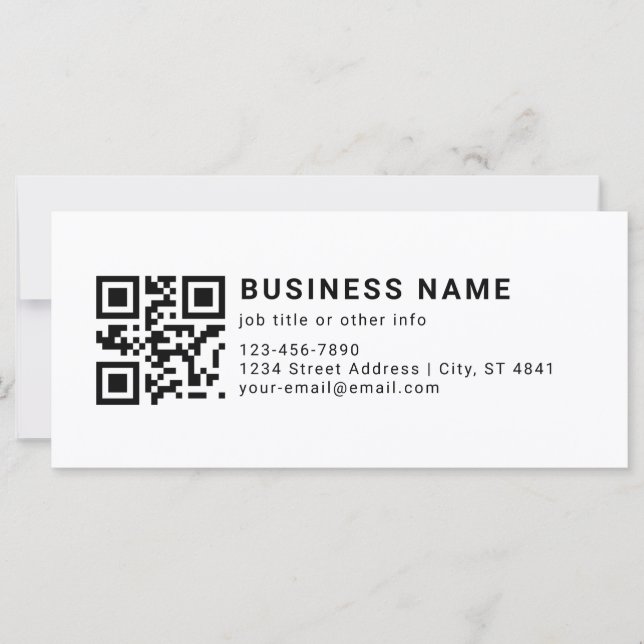 Geschäftsfördernder QR-Code Karte (Vorderseite)