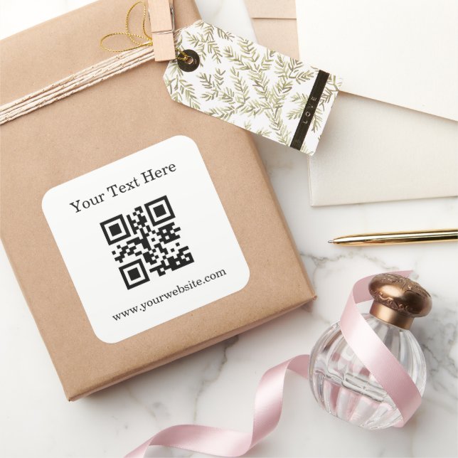 Geschäftsfördernder QR-Code  Quadratischer Aufkleber (Schenken)