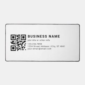 Geschäftsfördernder QR-Code Schreibtischunterlage