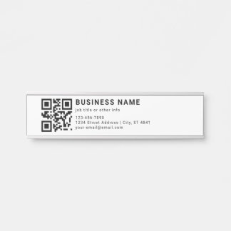 Geschäftsfördernder QR-Code Türschild
