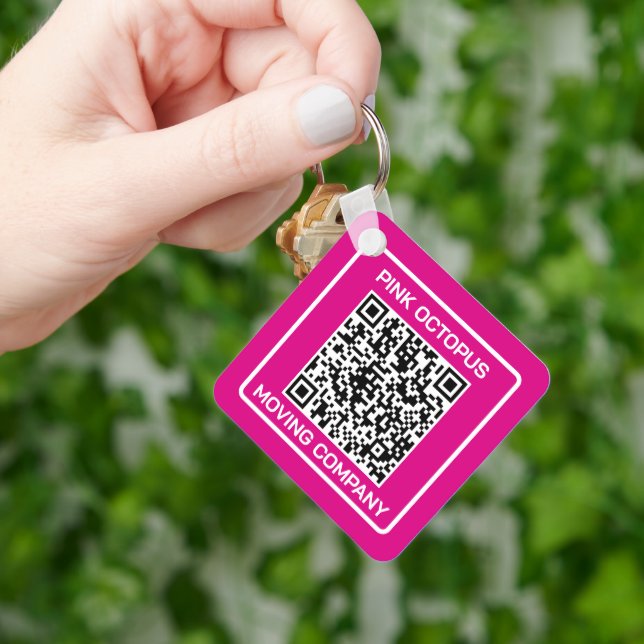 Geschäftsförderungs-QR-Code Schlüsselanhänger (Hand)