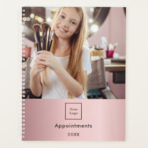 Geschäftsfoto-Logo Blush-Pink Make-up-Artist 2023 Planer