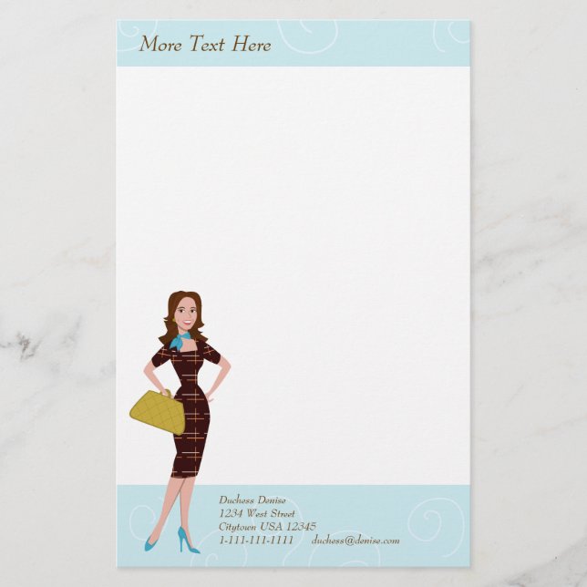 Geschäftsfrau Briefpapier (Vorderseite)