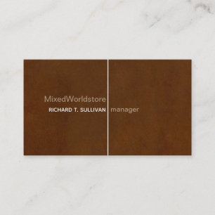 Geschäftsführer elegant und modern, altbraun visitenkarte