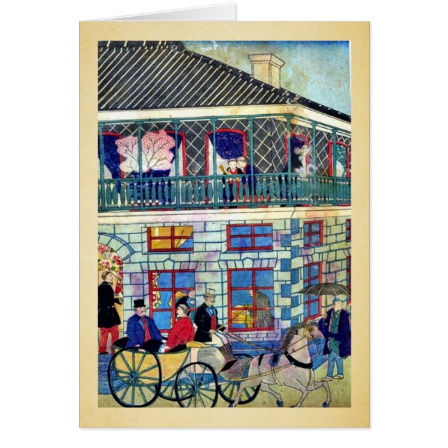 Geschäftsgebiet in Yokohama durch Utagawa, (Vorne)