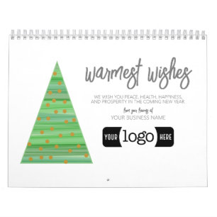 Geschäftsgruß mit Logo-Geschenk Kalender