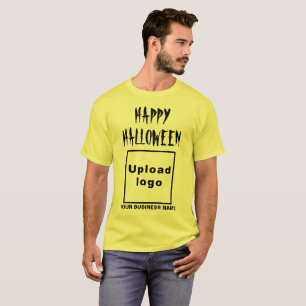 GeschäftsHalloween-Gruß auf gelbem T - Shirt