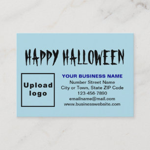 GeschäftsHalloween-Gruß auf Light Blue Begleitkarte