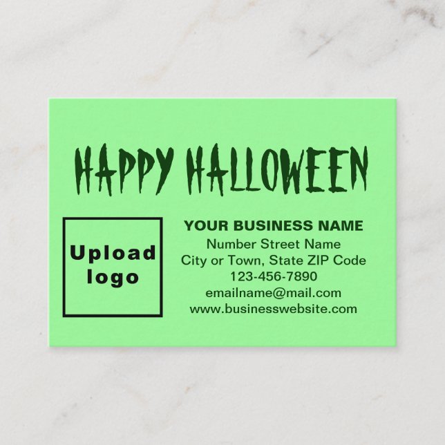 GeschäftsHalloween-Gruß auf Light Green Begleitkarte (Vorderseite)