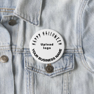 GeschäftsHalloween - White Round Button