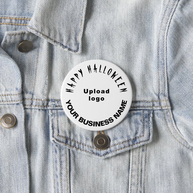 GeschäftsHalloween - White Round Button (Beispiel)