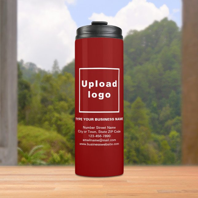 Geschäftsinformationen Red Therbler Thermosbecher (Build brand name awareness. Your business brand on red thermal tumbler.)