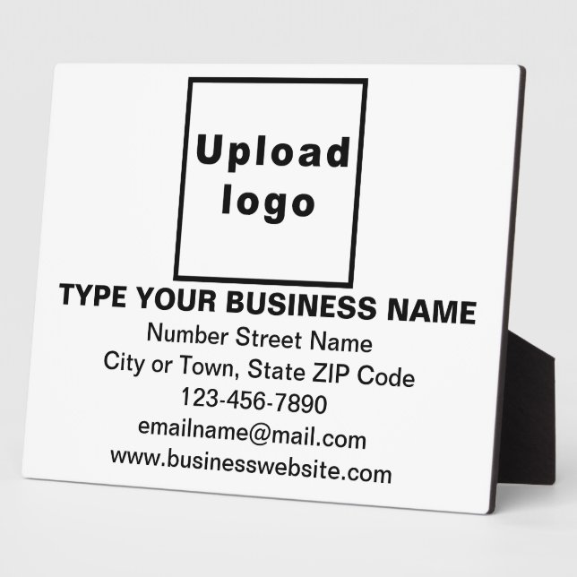 Geschäftsinformationen zur White Rectangle Plaque Fotoplatte (Seite)