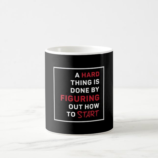 Geschäftsinhaber eine schwierige Sache wird von CE Kaffeetasse (Mittel)