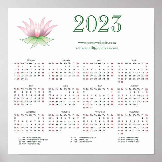 Geschäftskalender 2023 poster (Vorne)