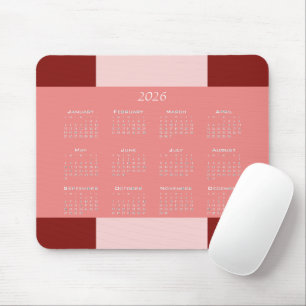 Geschäftskalender in Rosatönen Mousepad