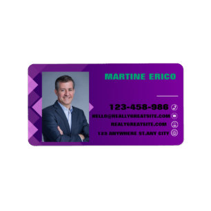 GESCHÄFTSKARTE ADRESSAUFKLEBER