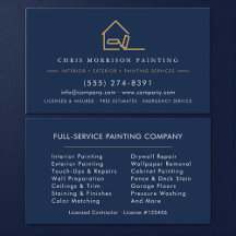 Geschäftskarte der Modern Painter Painting Company