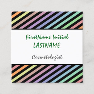 Geschäftskarte des fröhlichen und lustigen Kosmeto Quadratische Visitenkarte