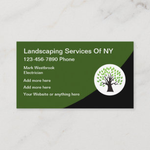 Geschäftskarte für das Landscaping-Service-Logo Visitenkarte