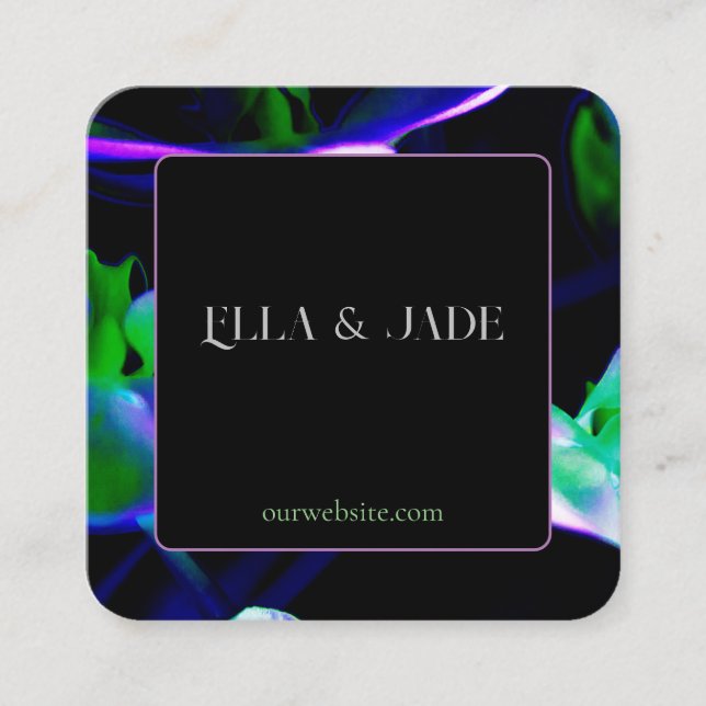 Geschäftskarte für den Blumendruck Quadratische Visitenkarte (Vorderseite)