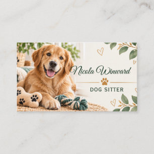 Geschäftskarte für Golden Retriever-Hundesitter Visitenkarte