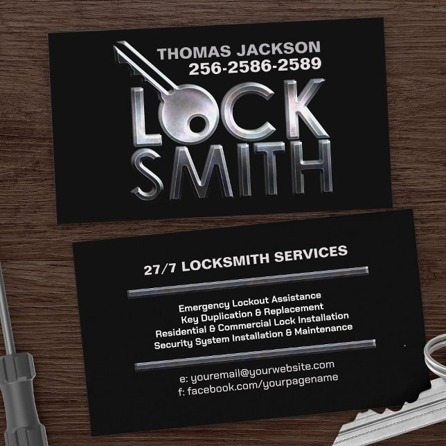 Geschäftskarte für Locksmith Services Visitenkarte (Von Creator hochgeladen)
