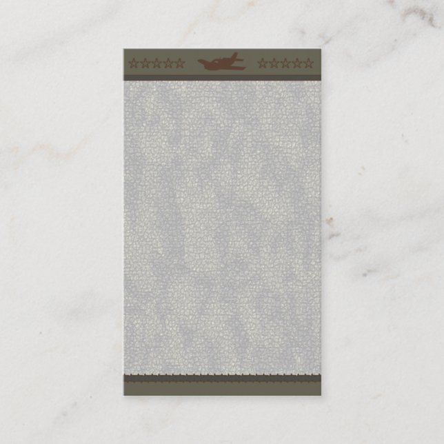 Geschäftskarte für Militärflugzeuge Visitenkarte (Vorderseite)