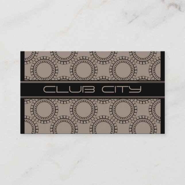 Geschäftskarte für moderne Circle Caps, Mocha Visitenkarte (Vorderseite)