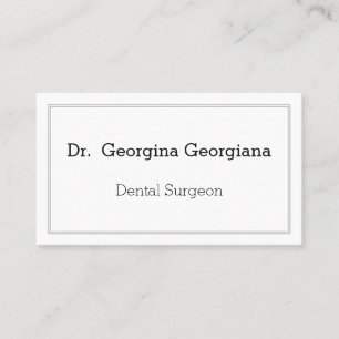 Geschäftskarte für saubere und Schlichte Zahnchiru Visitenkarte