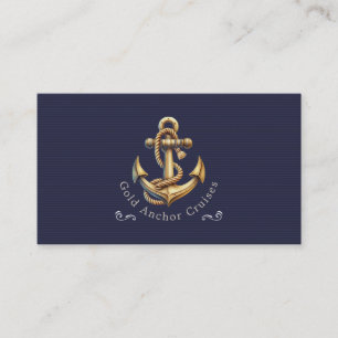 Geschäftskarte Golden Anchor Visitenkarte