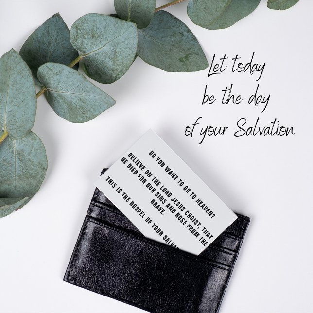 GESCHÄFTSKARTE "GOSPEL TRACTS" VISITENKARTE (Von Creator hochgeladen)