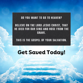 GESCHÄFTSKARTE "GOSPEL TRACTS" VISITENKARTE