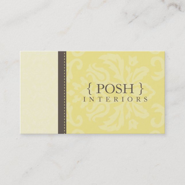 GESCHÄFTSKARTE:: göttlich Damast L 8 Visitenkarte (Vorderseite)