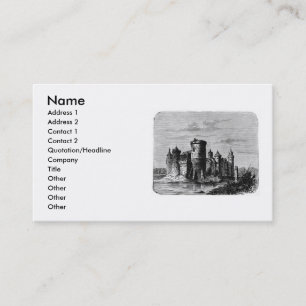 Geschäftskarte mittelalterliche Burg Visitenkarte