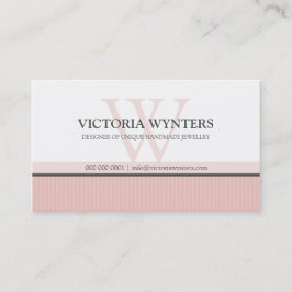 GESCHÄFTSKARTE Moderne, hellrosa Monogramm Visitenkarte