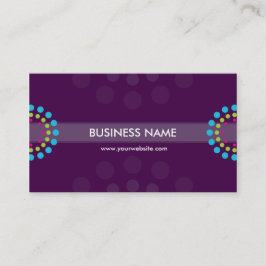 GESCHÄFTSKARTE Moderner Retrospot lila Aqua Limon Visitenkarte