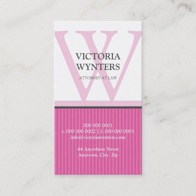 GESCHÄFTSKARTE - Modernes erstes Monogramm Visitenkarte (Vorderseite)