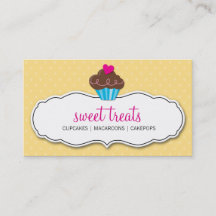 GESCHÄFTSKARTE niedlicher, fett gemahlener Kuchen