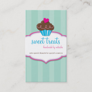 GESCHÄFTSKARTE niedlicher, fettarmer Kuchen Pink M Visitenkarte
