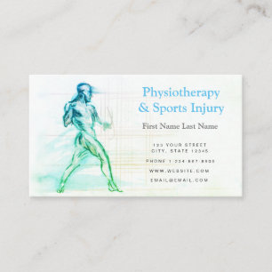 Geschäftskarte Physiotherapie und Sportverletzung Visitenkarte