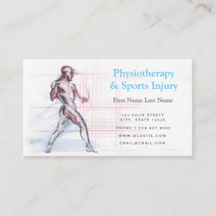 Geschäftskarte Physiotherapie und Sportverletzung Visitenkarte