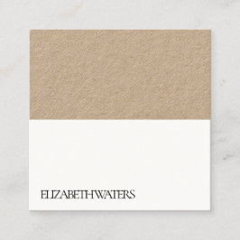 GESCHÄFTSKARTE: SCHWARZ + WEISS QUADRATISCHE VISITENKARTE