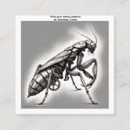 Geschäftskarte Tattoo Muster Quadratische Visitenkarte