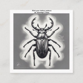 Geschäftskarte Tattoo Muster Quadratische Visitenkarte